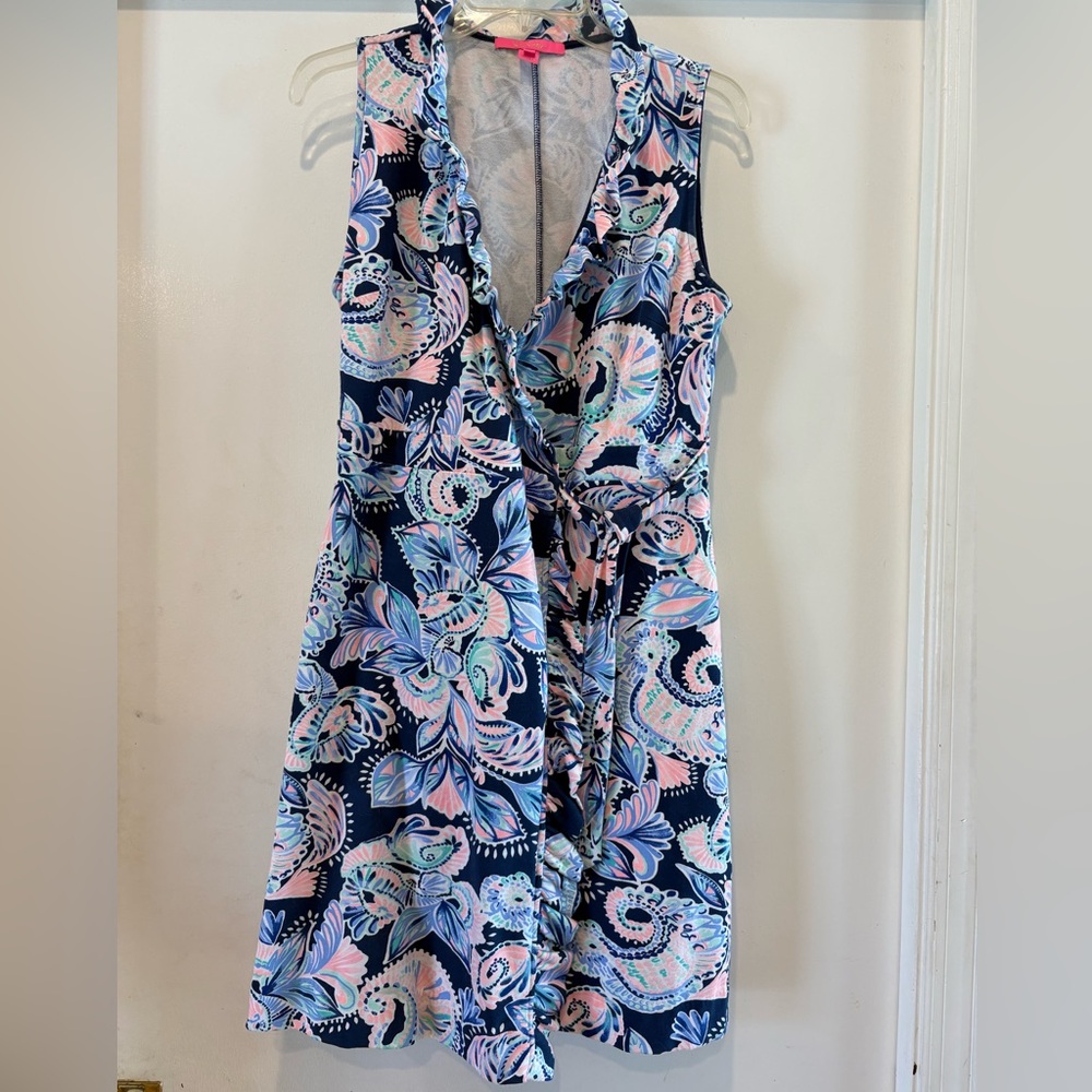 Lilly Pulitzer Romee Wrap Dress Holy Frolikamolie Ruffled